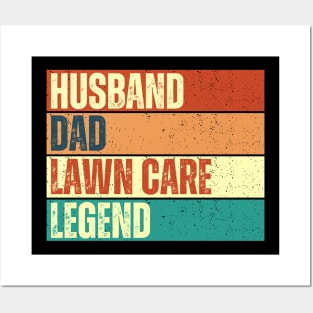 Husband Dad Lawn Care Legend Posters and Art